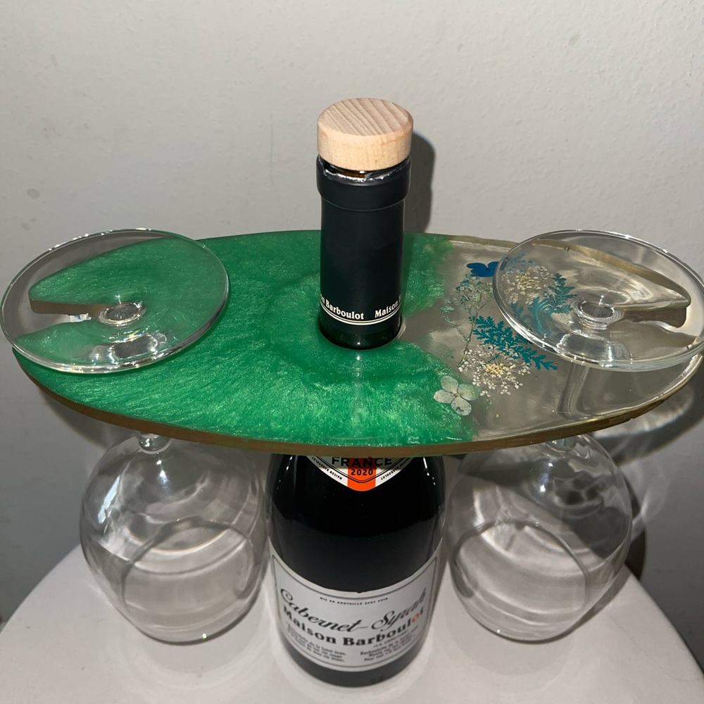 Resin mold, decorative bottle and glass holder